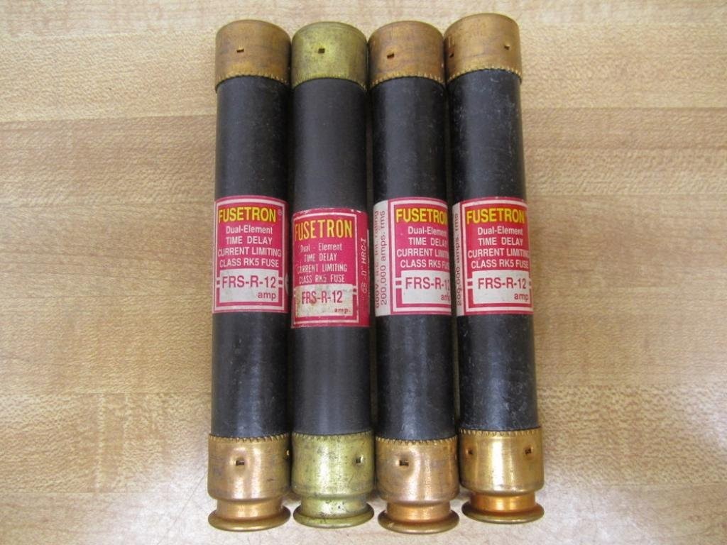 Bussmann FRS-R-12 Fusetron Fuse FRSR12 (Pack of 4) – Used