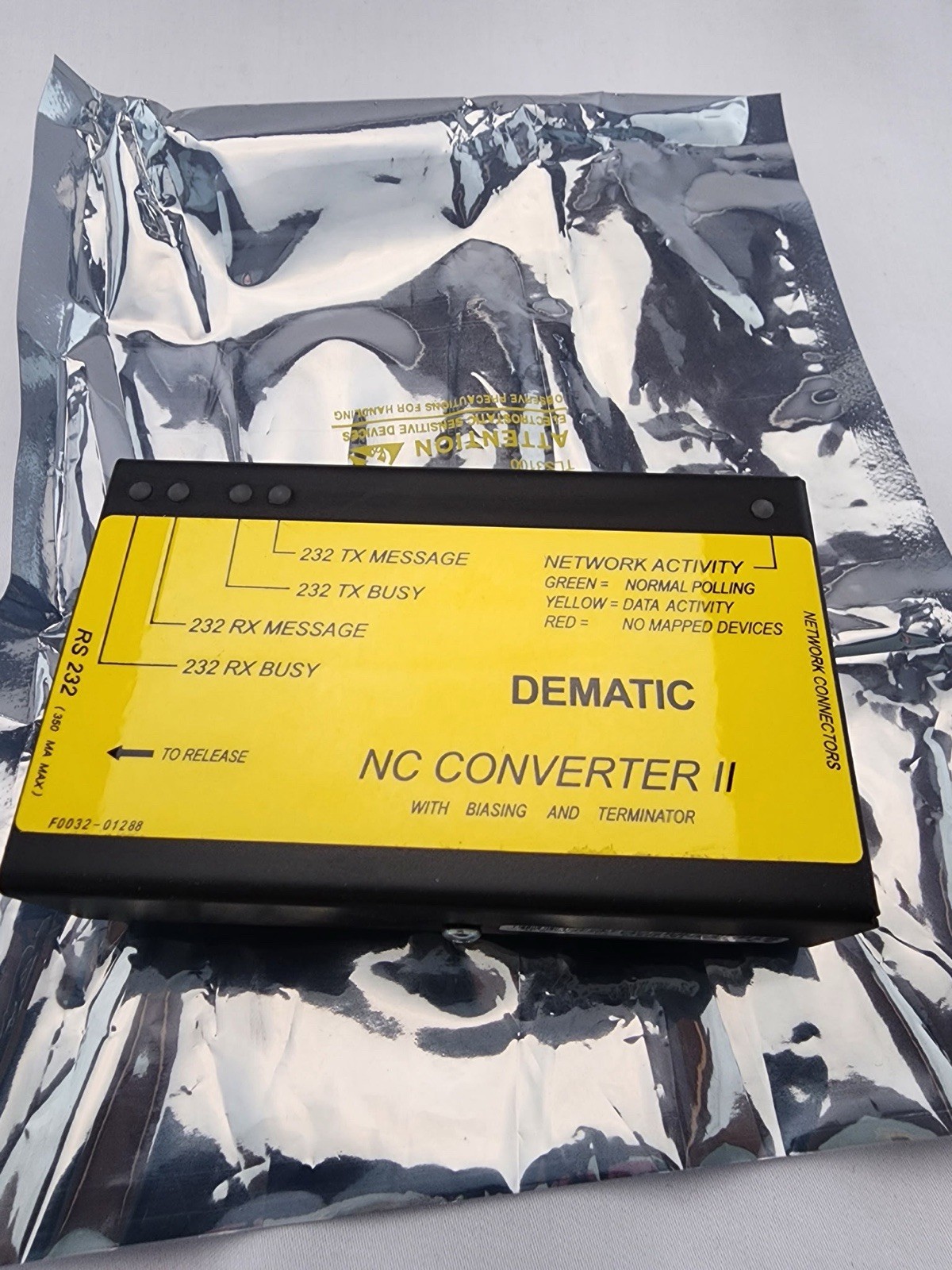 Dematic NC Converter II RS232 Network Connector Module F0032-01320AA
