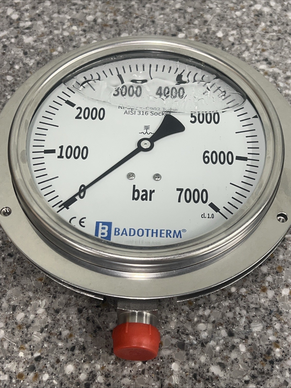 BADOTHERM Ni-Span -C902 Tube AISI 316 Spcket Pressure Gauge 6″ DIA