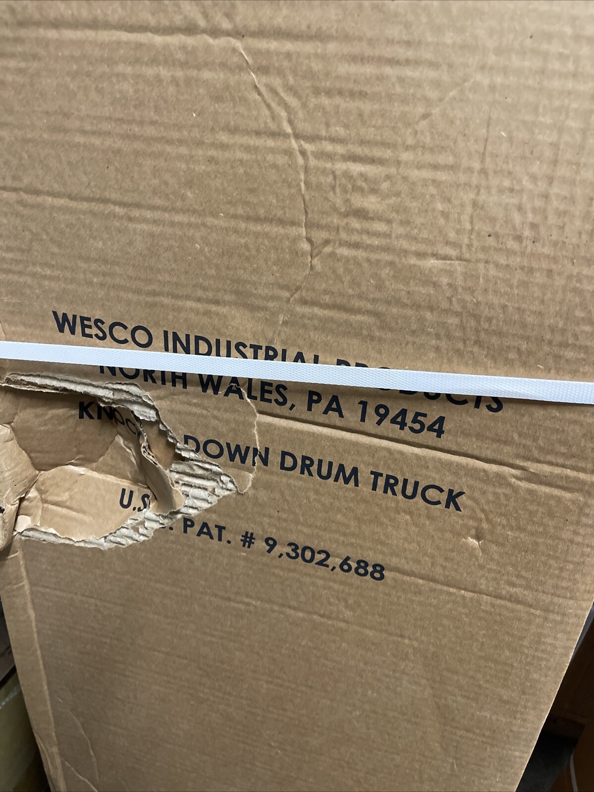 Wesco 240016 Drum Truck,1000 Lb. Ld Cap.,Unassembled New
