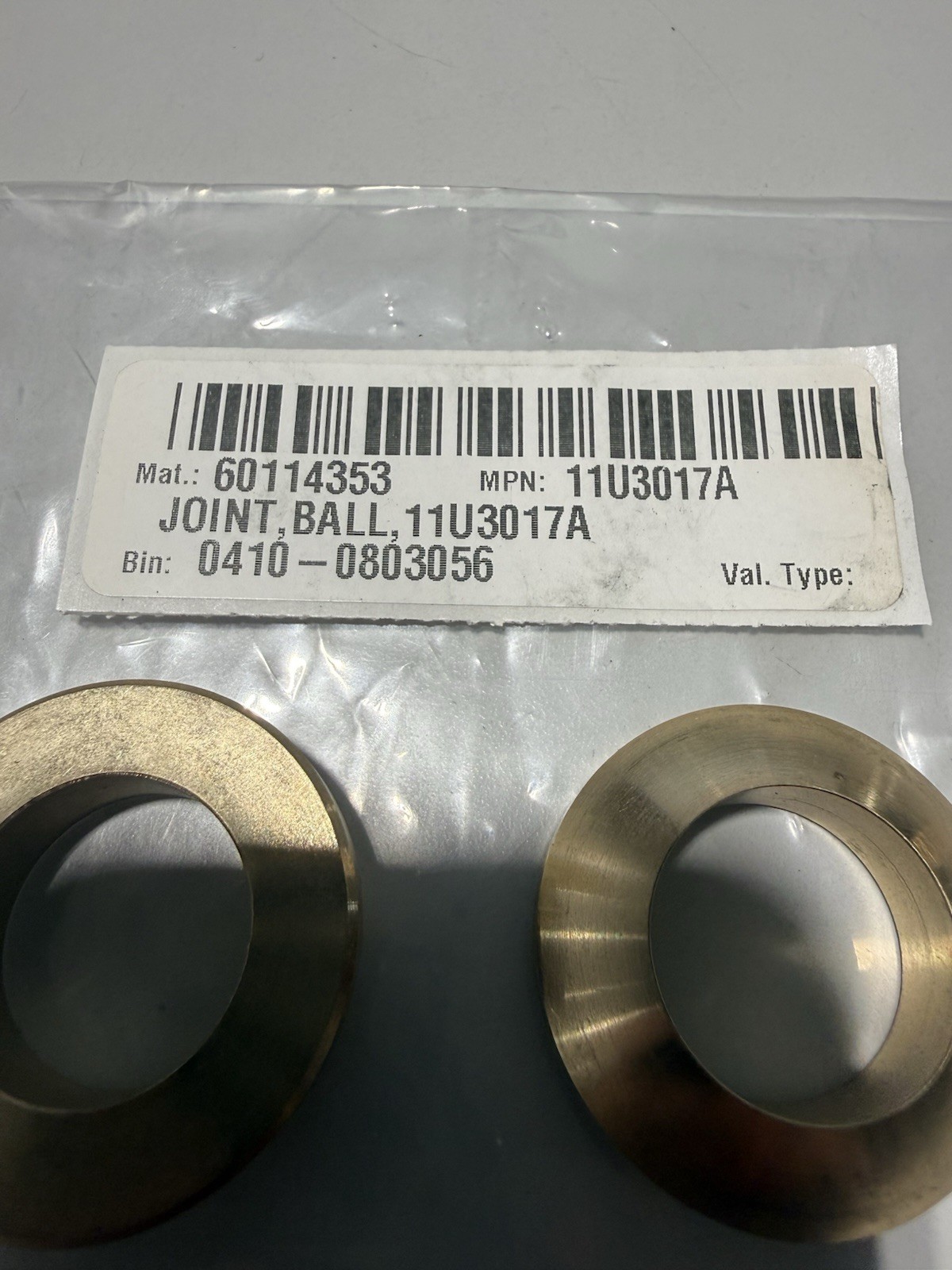 *2 QTY* Systematics Holmatic 11U3017A SY-500-9066 Heat Seal Brass Conical Washer
