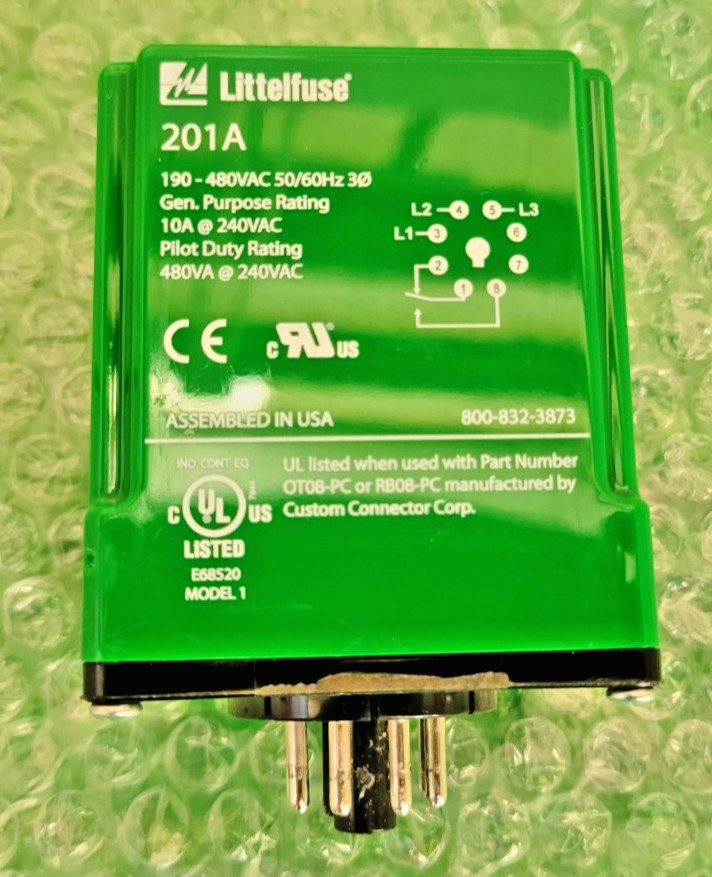 🟠LITTLEFUSE 201A SYMCOM 3-PHASE MOTOR SAVER PESSCO OFFERING 1 G052525-4-11 🗽