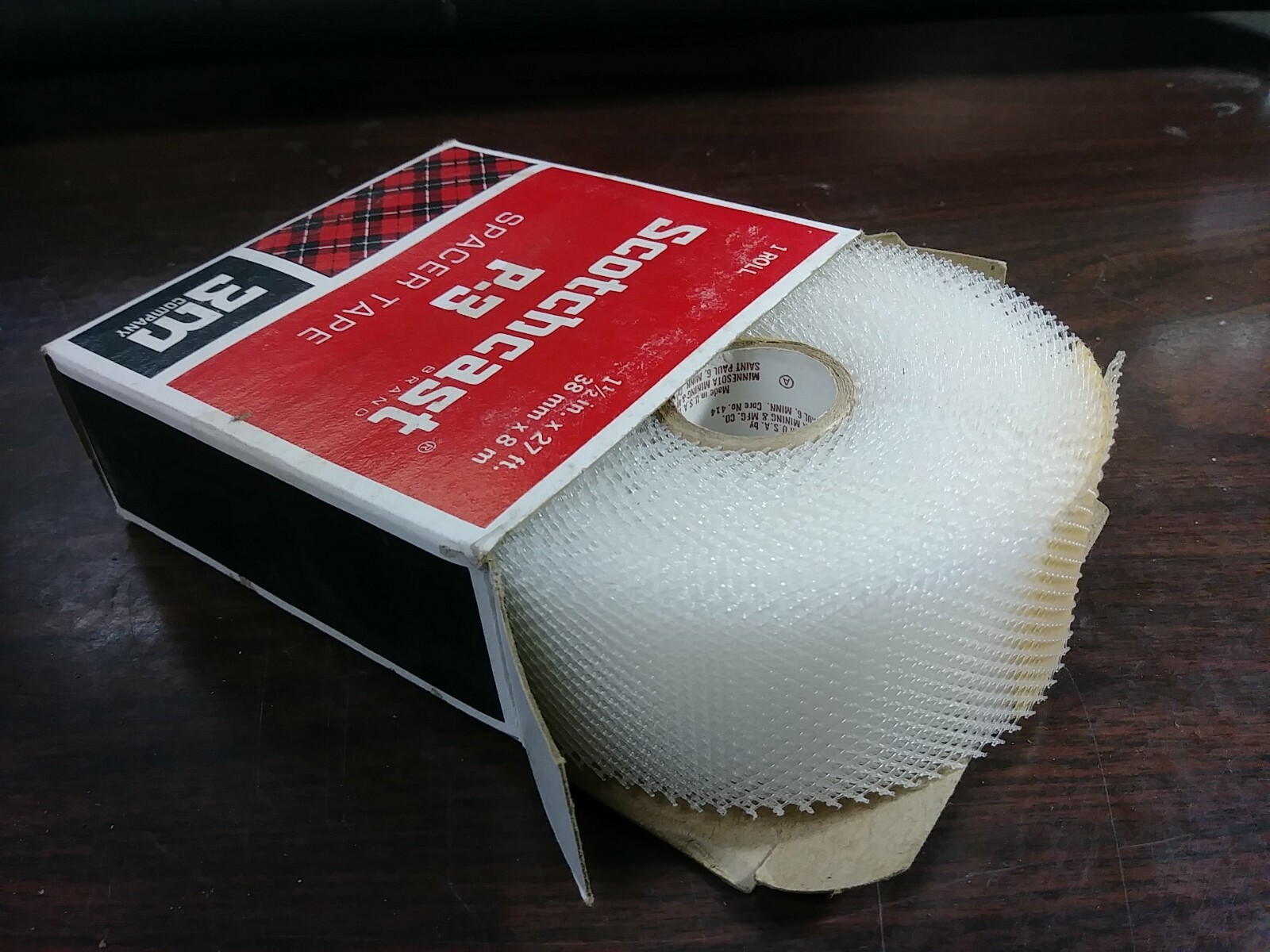 3M SCOTCHCAST P-3 SPACER TAPE 1-1/2″ x 27 FEET LOT OF 3 NEW IN BOX