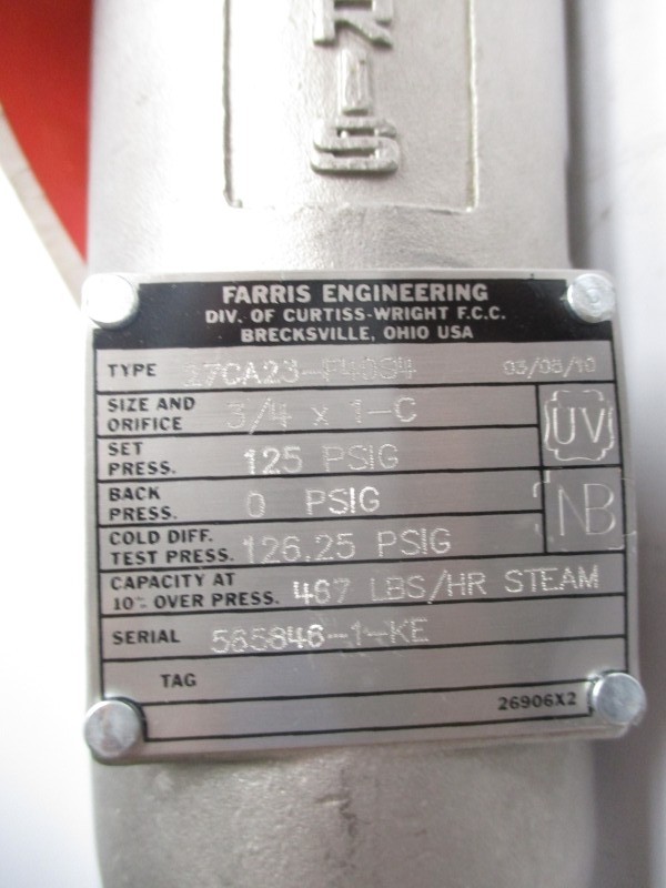 FARRIS ENGINEERING 27CA23-F40S4 125PSI 3/4″ NSNP