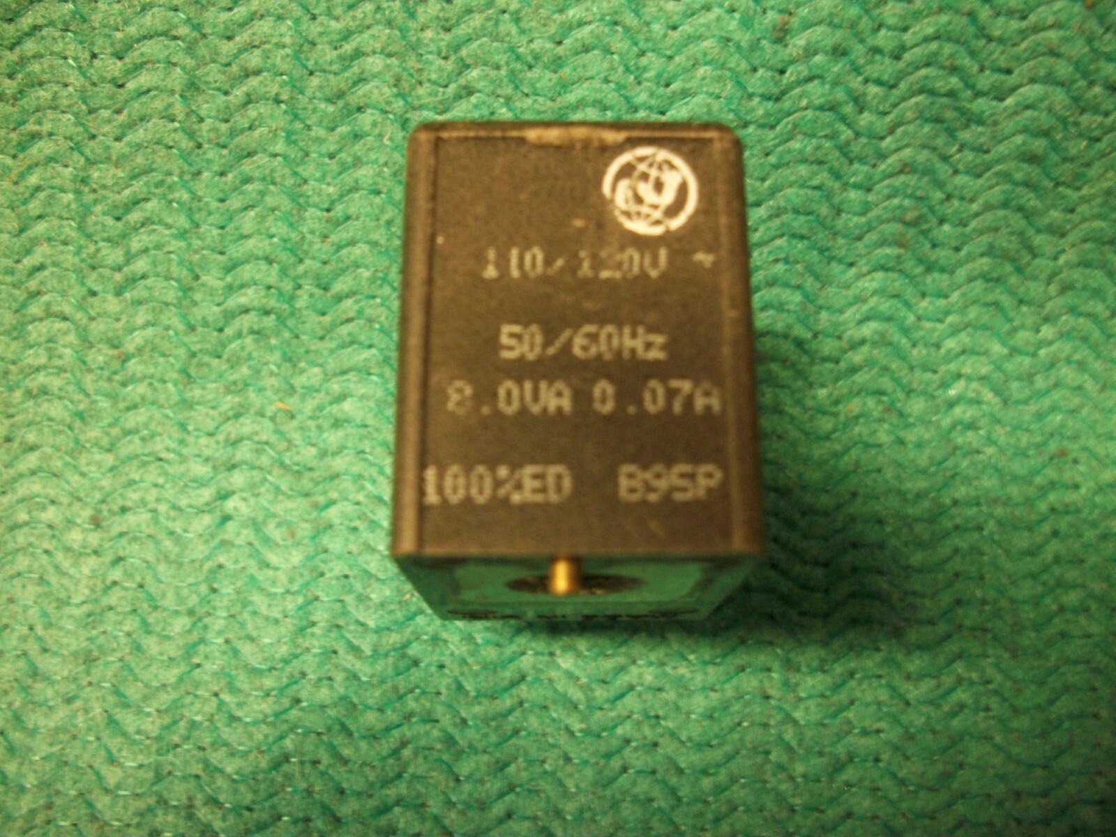 SOLENOID VALVE B95P 100 110/120V 8.0VA0.07A TEMP 120ºF MAX INLET 150PSIG MAX