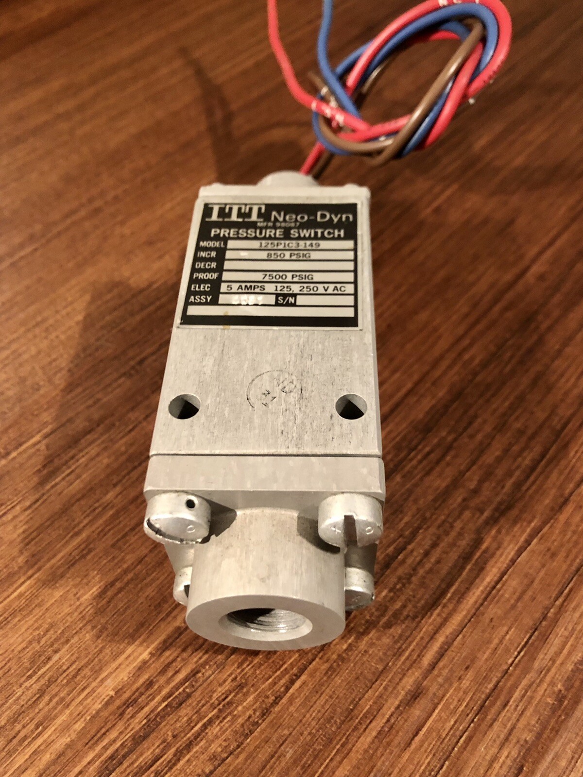 ITT Neo Dyn 125PIC3-149 Pressure Switch 125P1C3-149