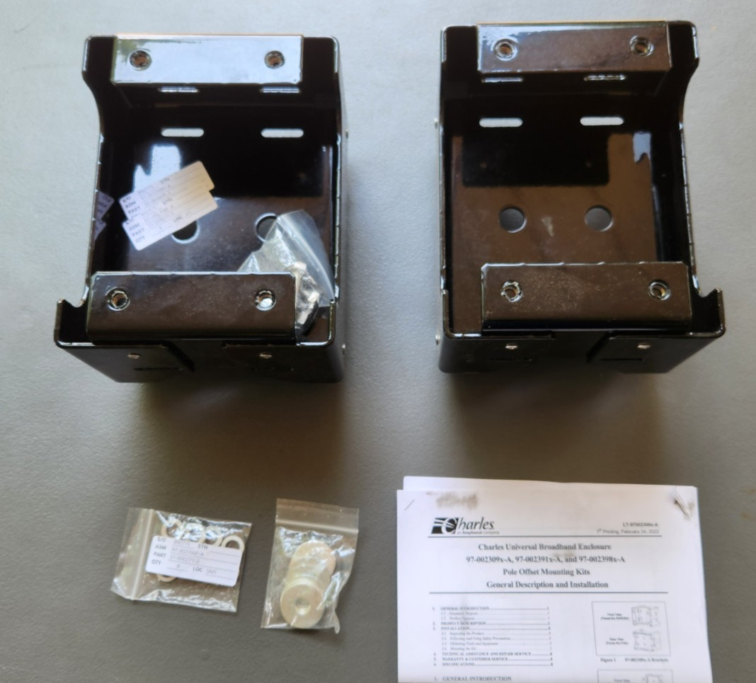 Charles Industries, 97-002398F-A, KIT SHRD60-401 P MT, 5 IN 0S, BLACK