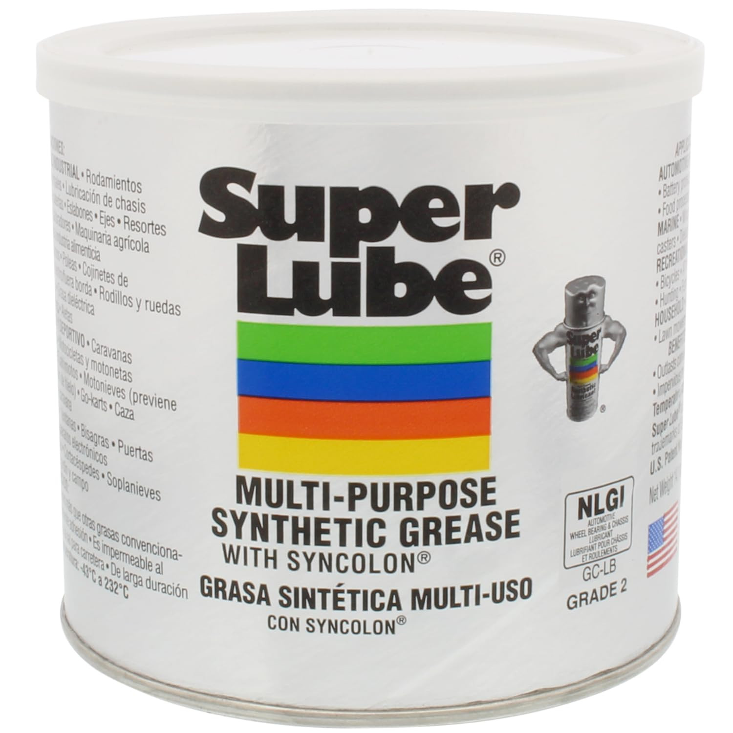 41160 Synthetic Grease (NLGI 2), 14.1 oz Canister, Translucent White