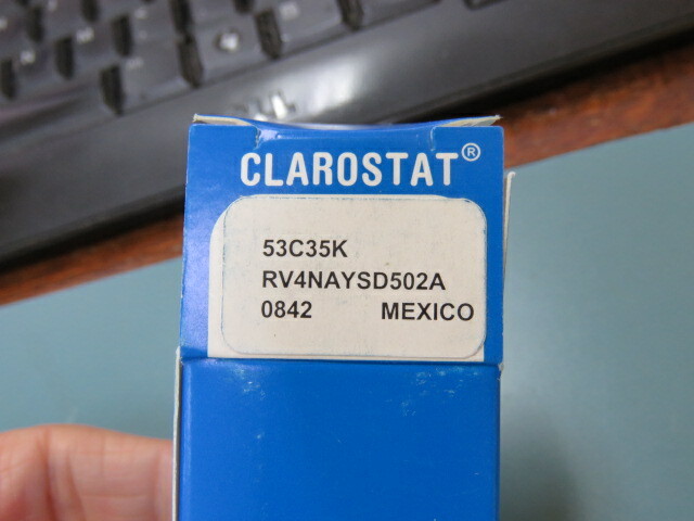 CLAROSTAT/Honeywell RV4NAYSD502A Qty of 5 per Lot 5k Ohm 1 Gang Linear Panel Mo