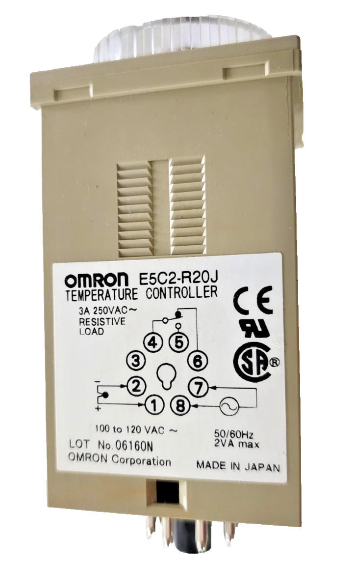 Genuine OMRON E5C2-R20J Temperature Controller AC110-120Vac 0-200’C, 32 to 392’F