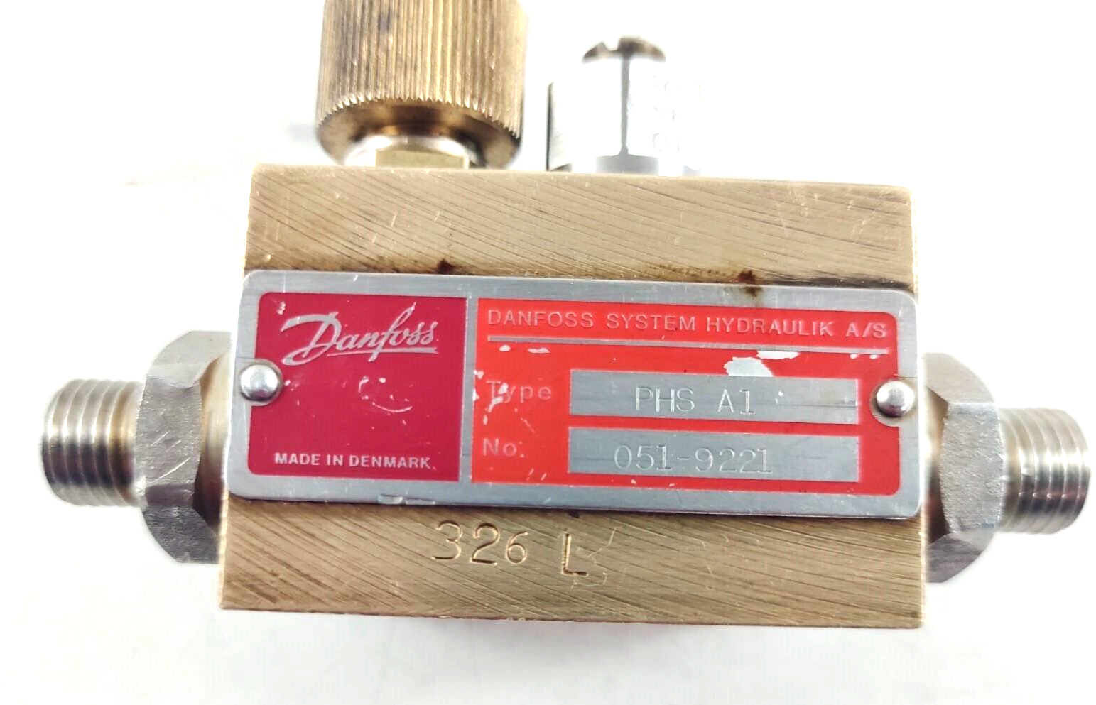 Danfoss PHS A1 Pipe, Hand Pump St Block. Part 051-9221
