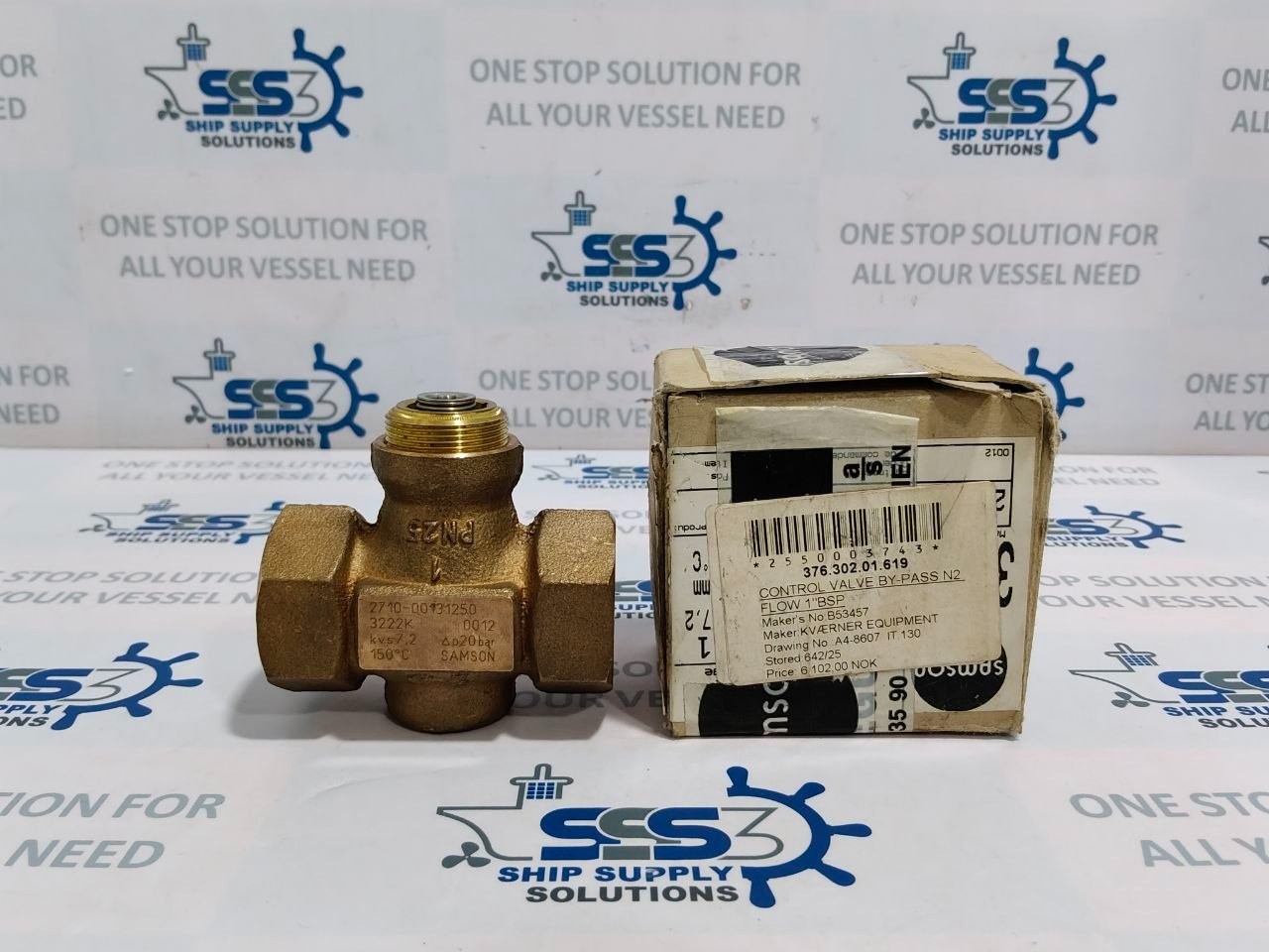 Samson 2710-00131250 Control Valve By-Pass N2 Flow 1″ BSP