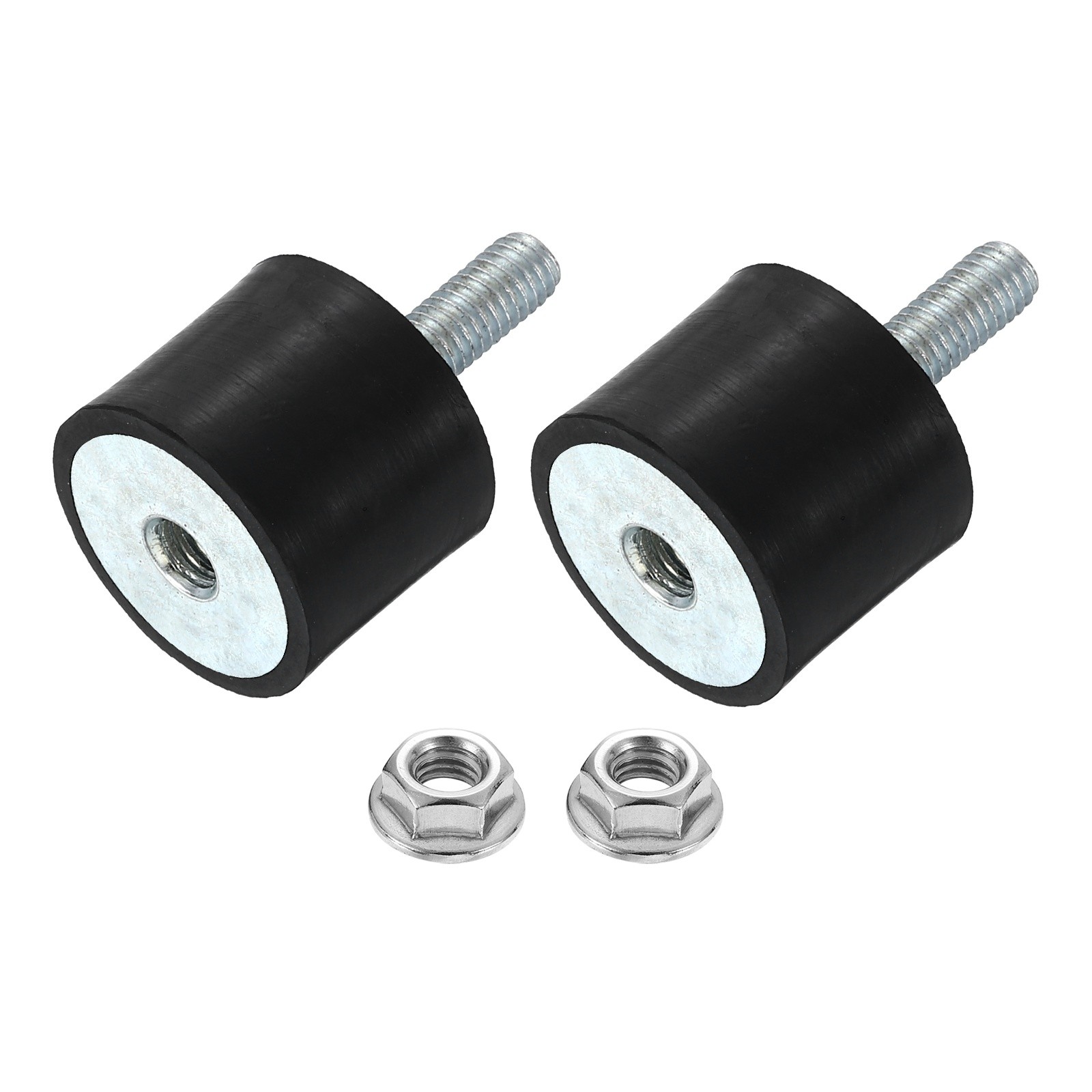 2Pcs M6x18mm Rubber Mounts, 24x20mm(DxH) Rubber Shock Absorber Mount with Nuts