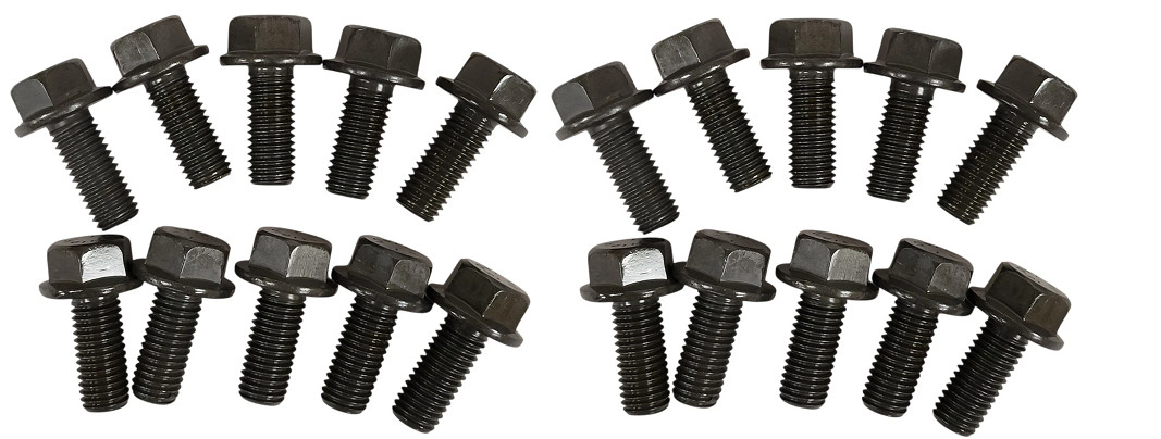 20 PK Std Steel Grade 8 Phosphate & Oil 1-1/2″ lg Threaded Flange Bolts 41MY54