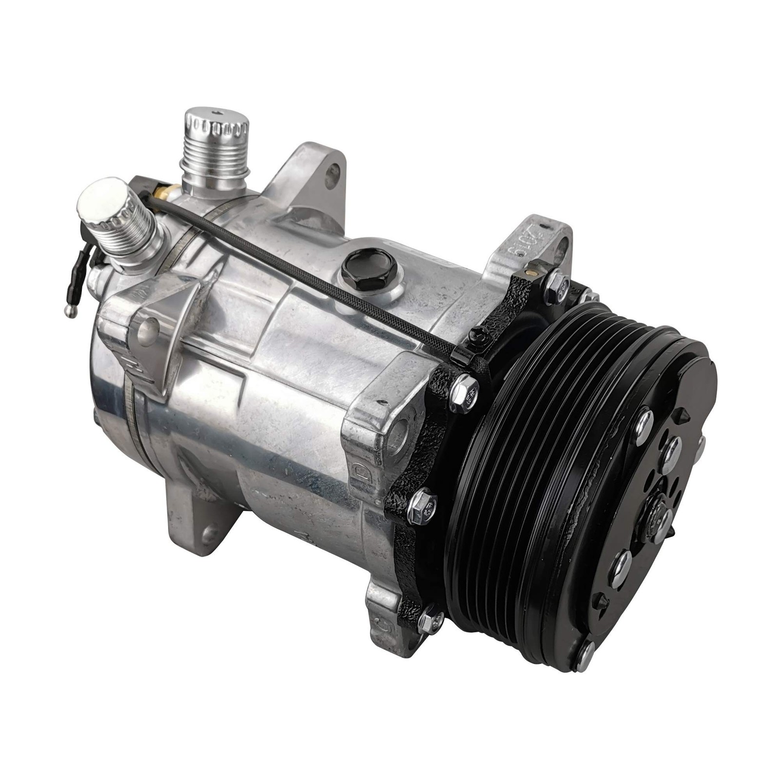 Universal A/C Compressor 6PK Clutch Sanden 508 5H14 R134A Serpentine Belt 12V