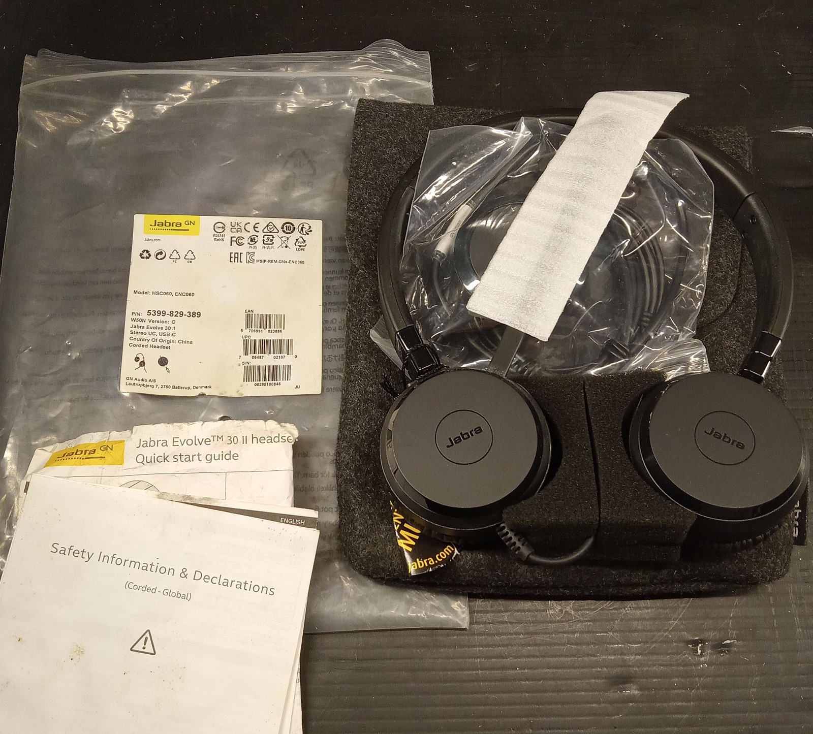 1 NEW JABRA 5399-829-389 CORDED HEADSET NNB ***MAKE OFFER***