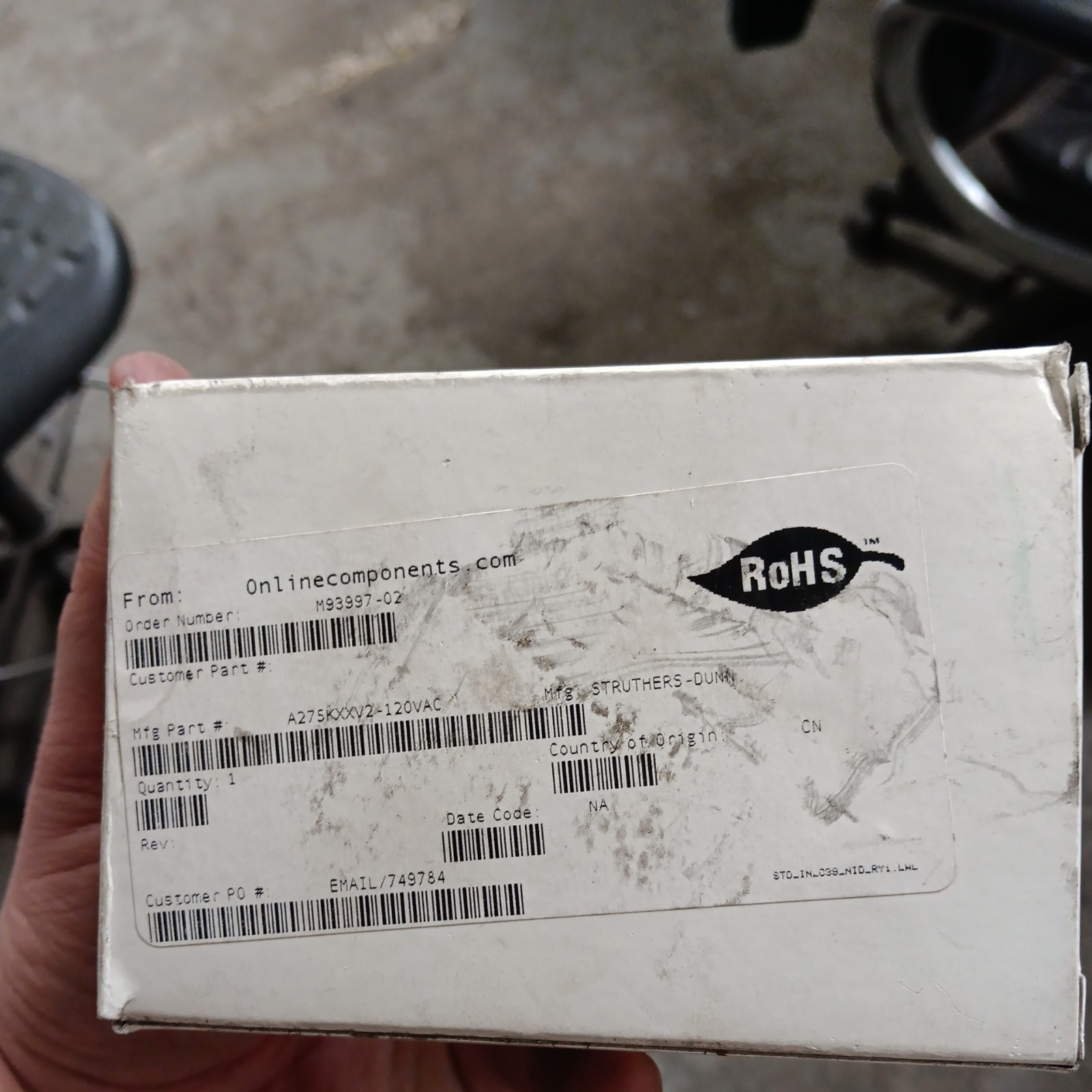 STRUTHERS-DUNN A275KXX-120VAC