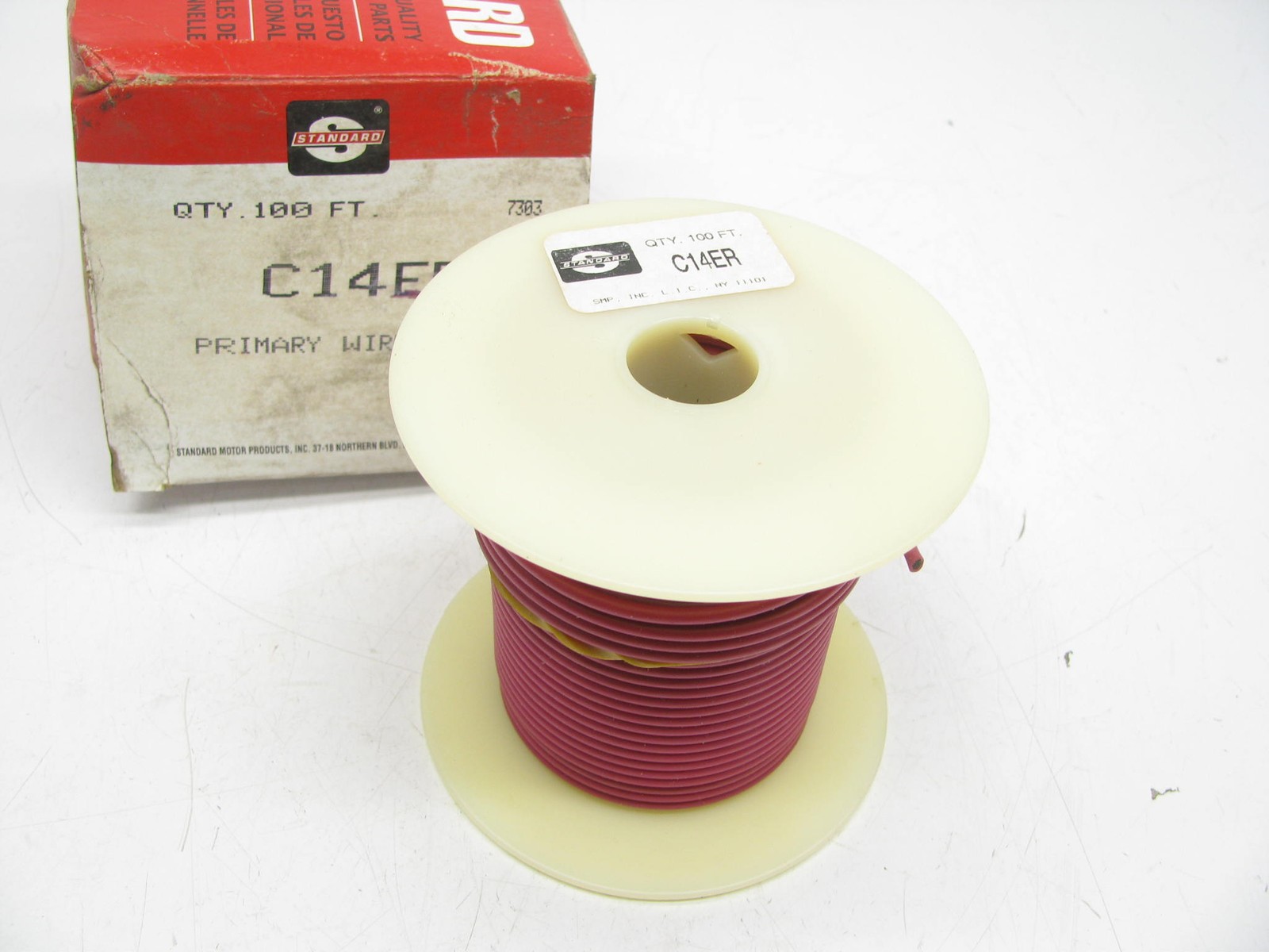 100 FEET – Standard Motor Products C14ER Primary Wire RED 14 Gauge