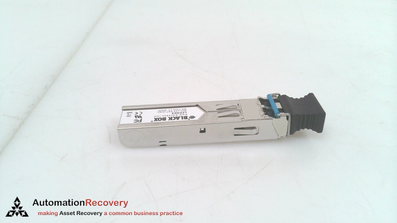BLACK BOX LFP403 SFP OPTICAL TRANSCEIVER W/ EXT. DIAGNOSTICS, NEW #326181