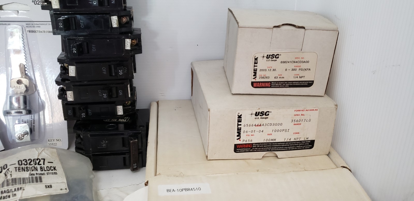 LARGE ASST. GLIX, USG, HANSON, G.E., AMETEK, ABB., A.B. & OTHER INDUSTRIAL