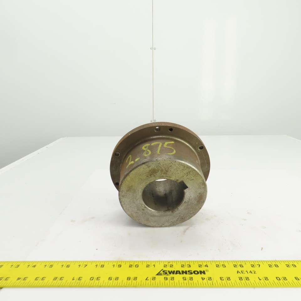 Flanged Coupling Hub Sleeve 2.875″ Shaft 7-7/8″ Flange OD 3/4″ Key