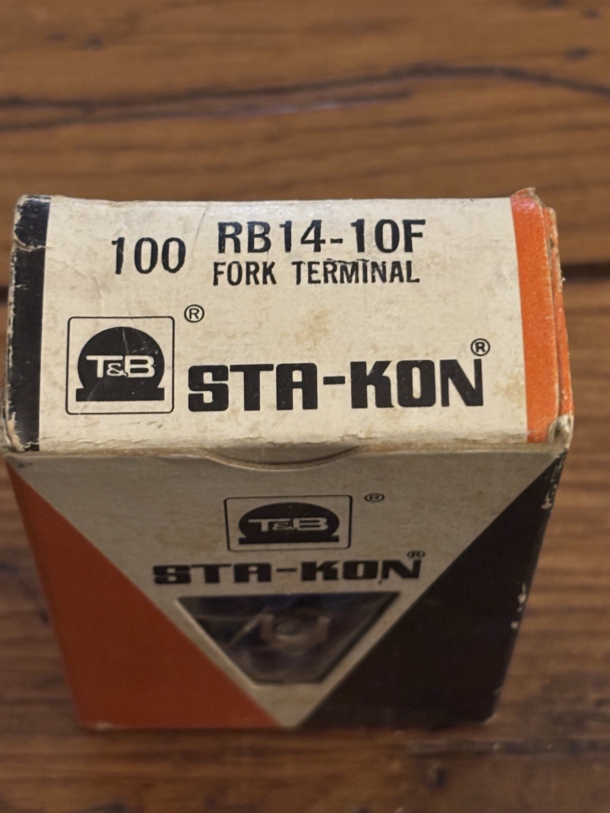 74- Sta-Kon Rb14-10F Fork Terminal, #10 Stud Size, 14 Awg, Nylon Insulated