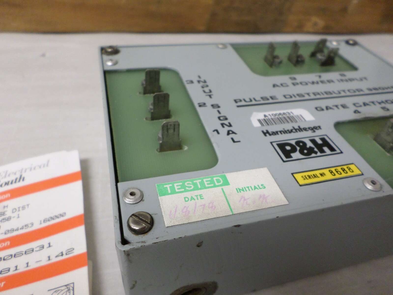 Harnischfeger P&H Pulse Distributor 980H58-1 SN 8688