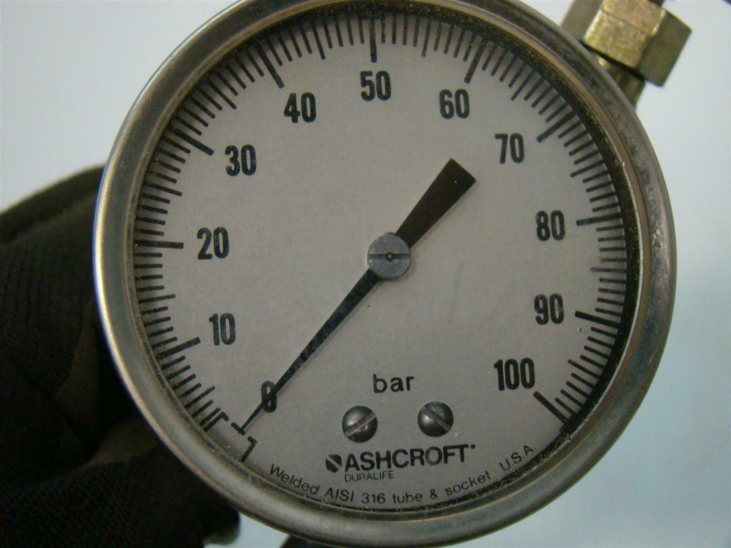 Ashcroft Glycerin Industrial Duralife Gauge 0-200psi AISI 316 Q-8962