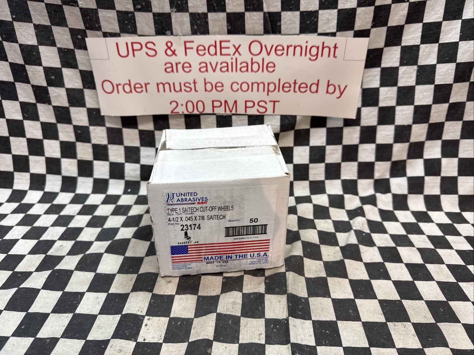 UNITED ABRASIVES-SAIT TYPE 21, 4.5″ X .045 X 7/8″, 23174, BOX OF 50, SHIPSAMEDAY