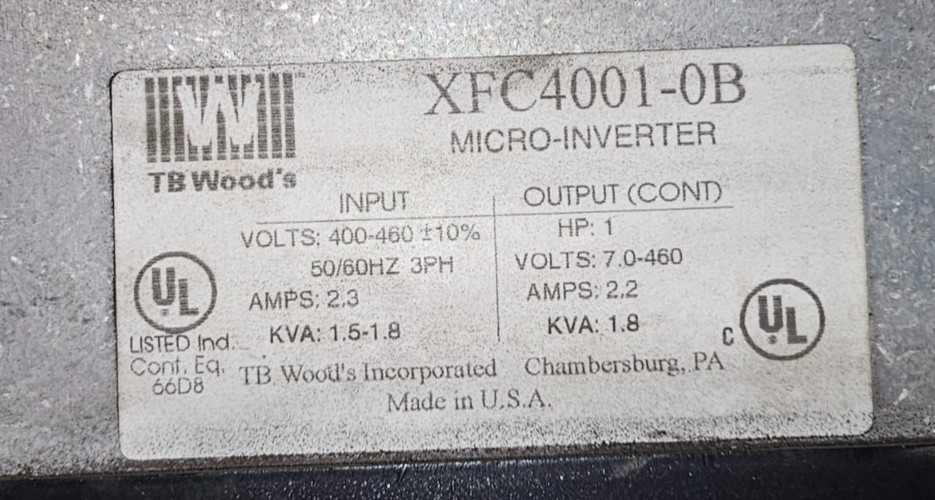TB Wood’s XFC4001-0B AC Micro Inverter, 1 Horsepower Output