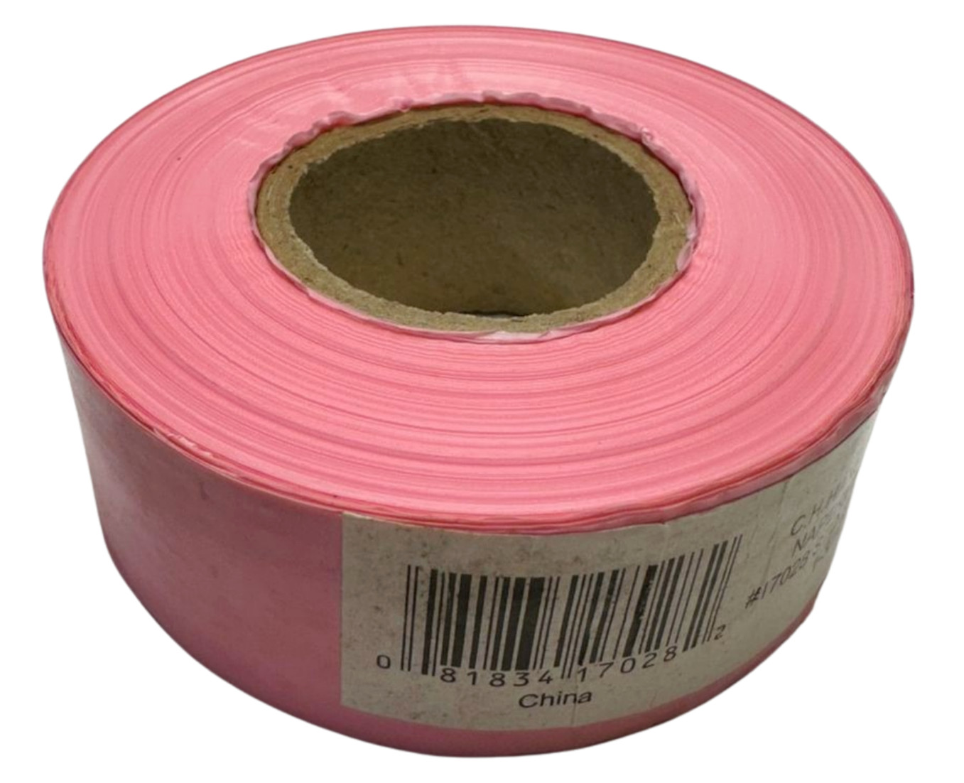 (Box of 5) C.H Hanson 17028 STD Pink Flagging Tape Ribbon, 1-3/16” x 300′
