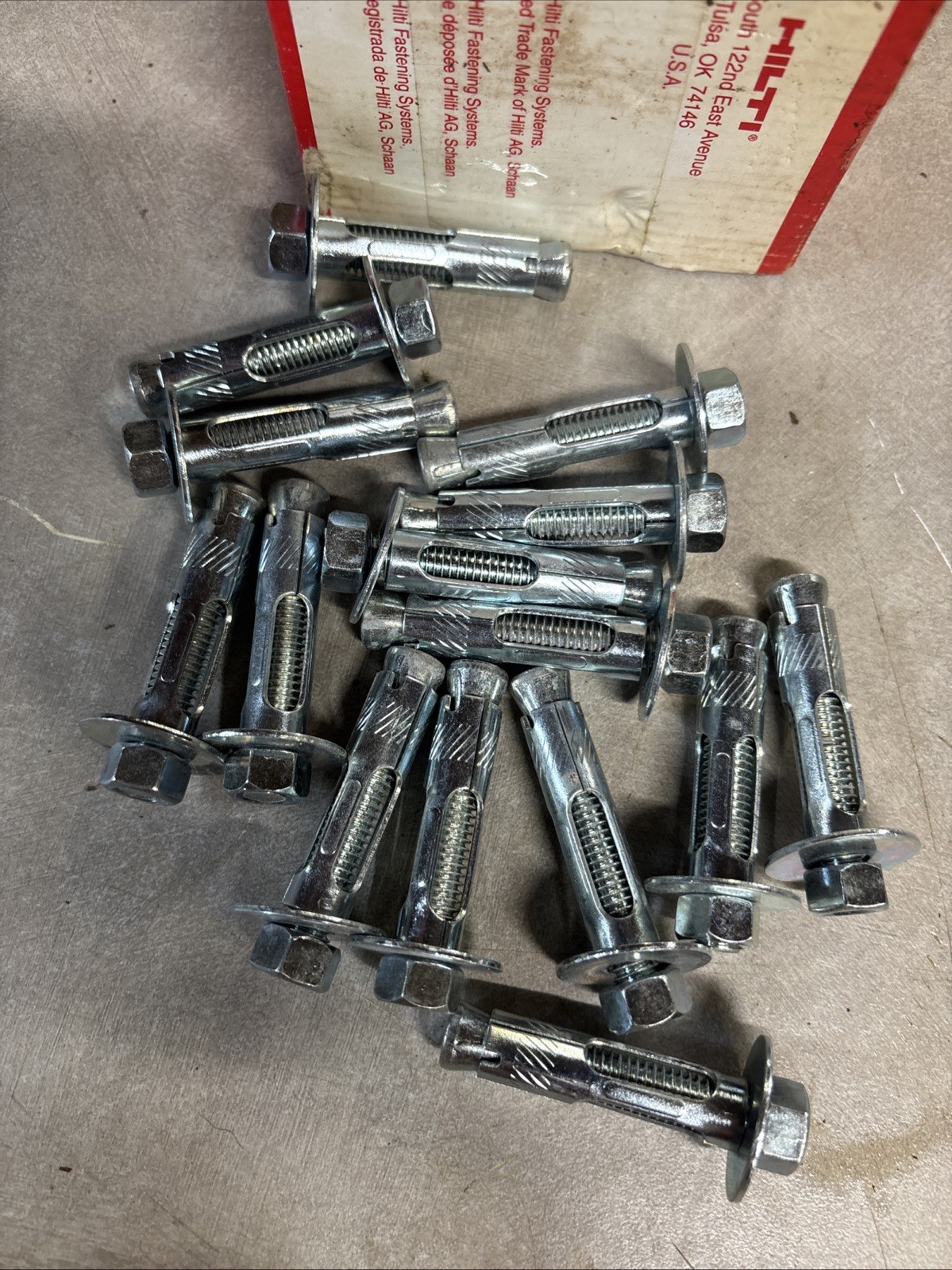 15 Pieces HILTI HX 1/2 X 2 1/4 SLEEVE ANCHOR ZINC PLATED 00336255 ***NEW
