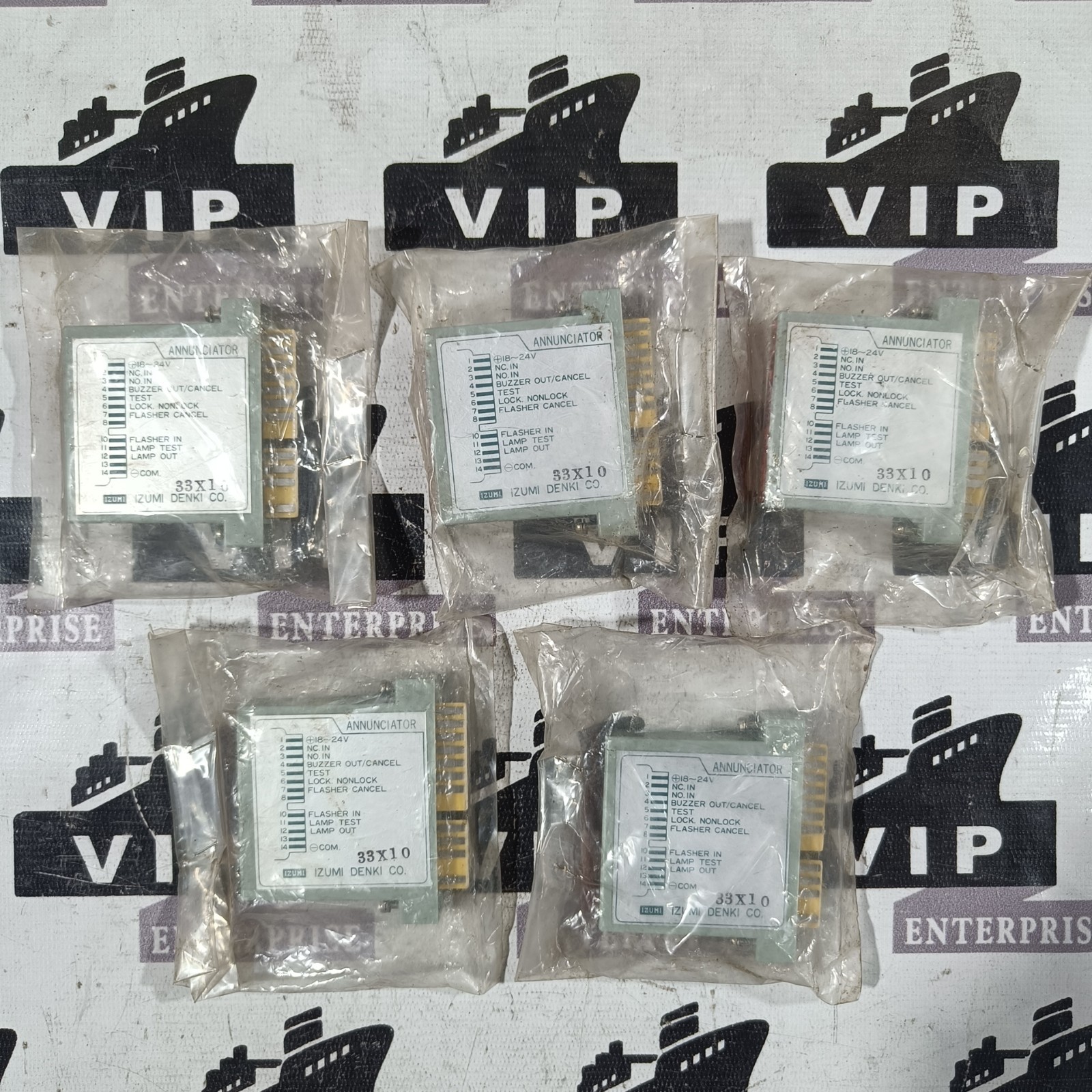 IZUMI DENKI 33X10 ANNUNCIATOR LOT OF 5 PCS FREE FAST SHIPPING