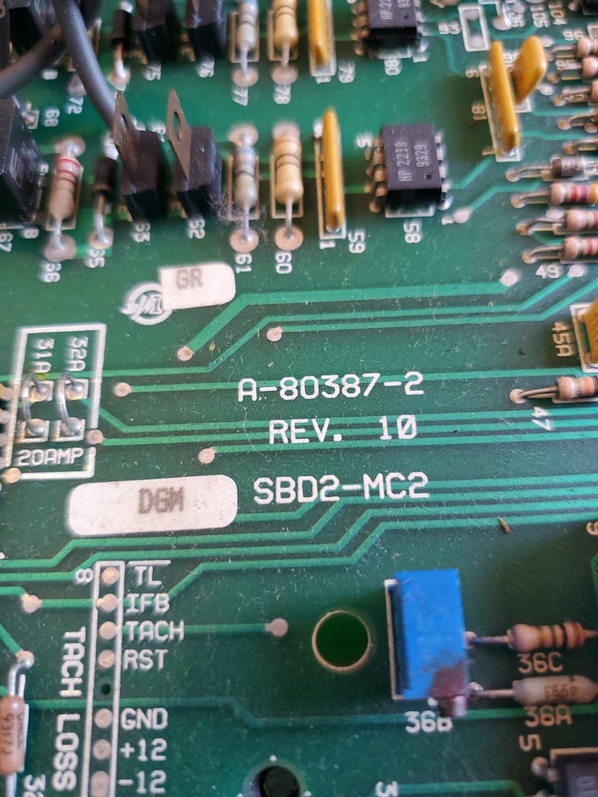 Kollmorgen SBD2-20-1105-W/0 Amplifier Drive A-80387-2 REV. 10 DGM SBD2-MC2 Used