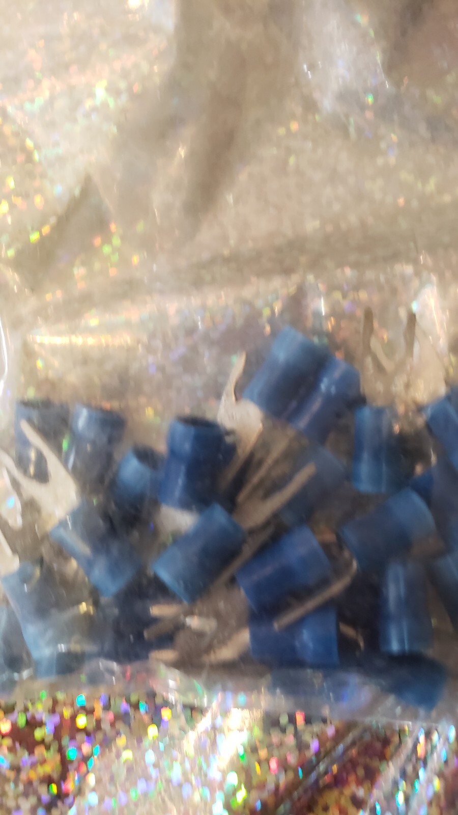 NEW LOT of 20 AMP Terminal Spade Fork Blue Spring Crimp Socket # 53244-1