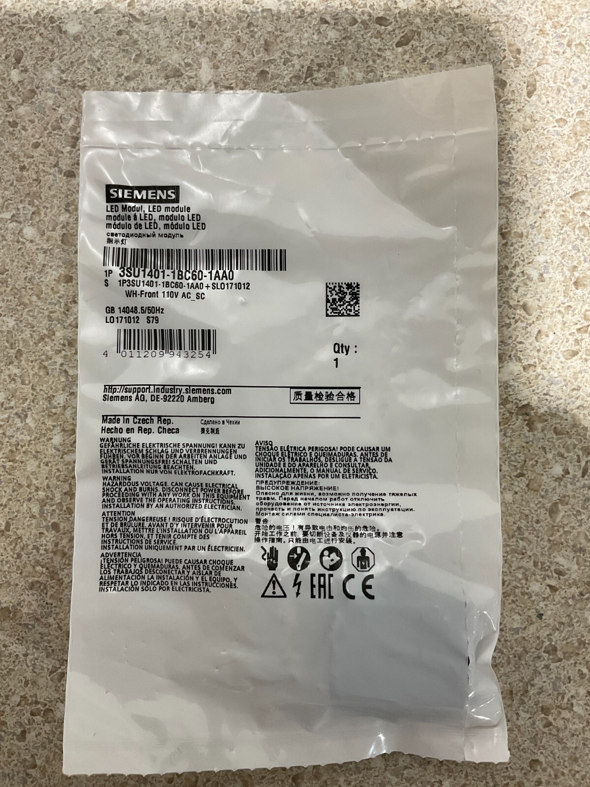 Siemens 3SU1401-1BC60-1AA0 NEW