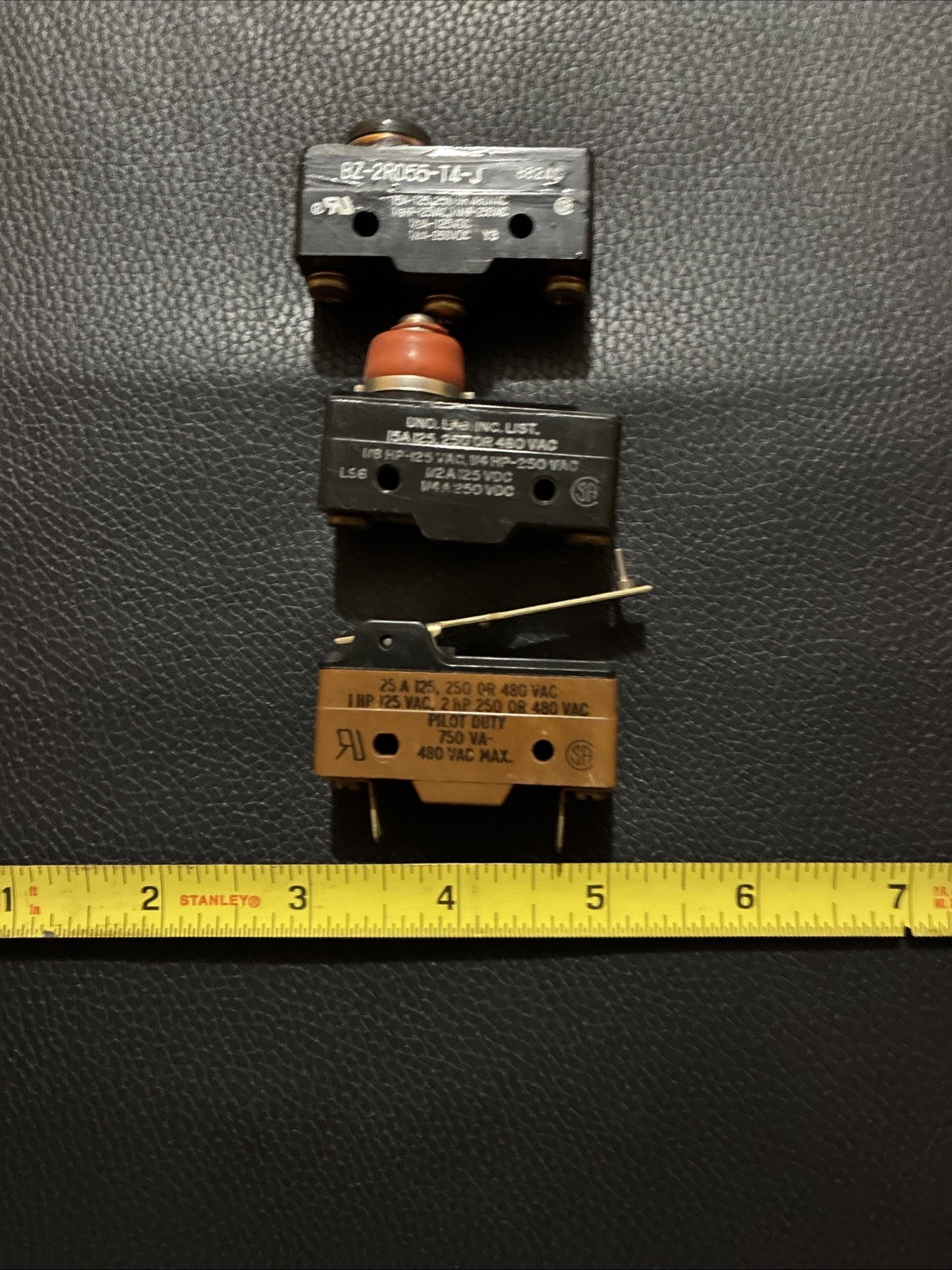 (QTY:3) Honeywell Microswitches (WE-IRV41-D6, WZ-2RDS-A2, BZ-2RD55-T4-J)