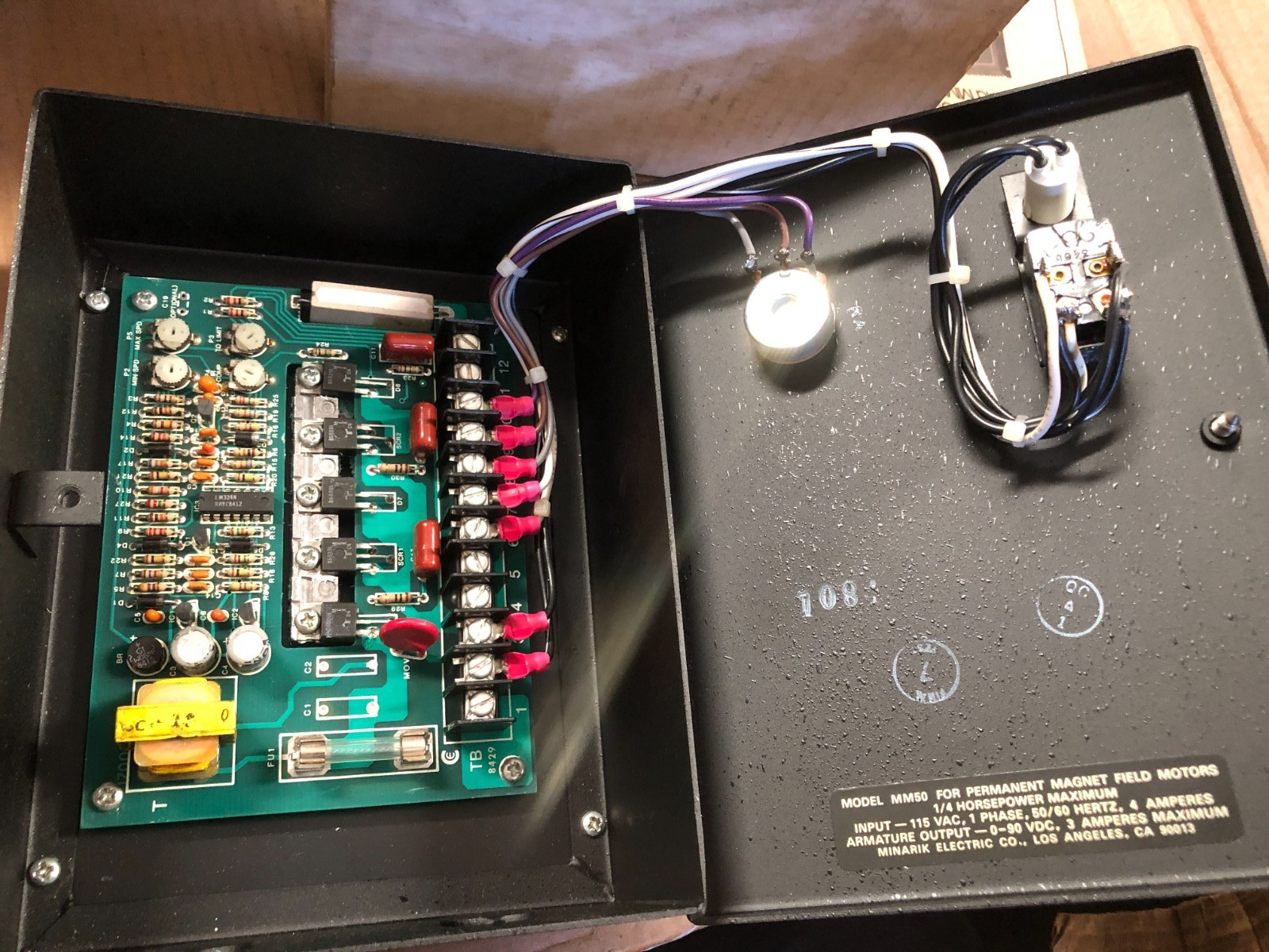 Minarik MM50 Motor Master Speed Control for PM Field Motors New