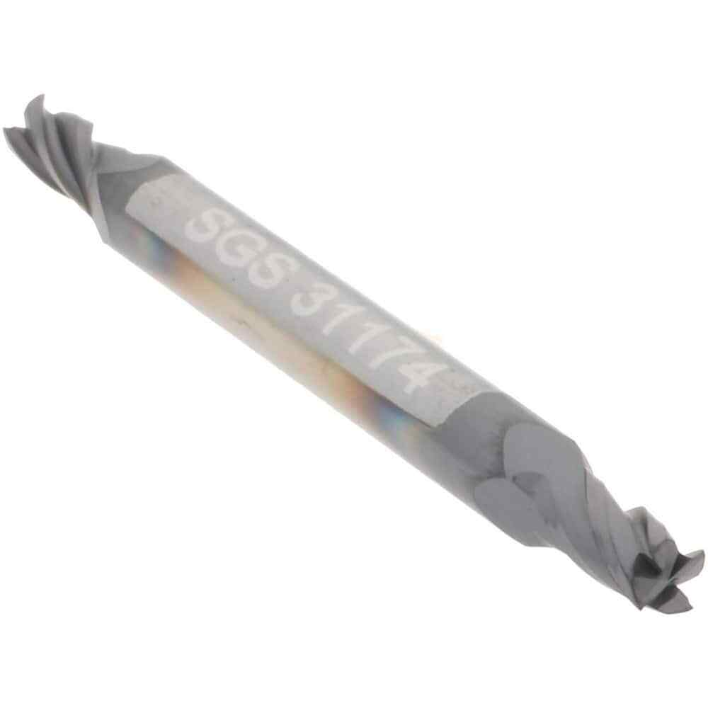 SGS 31174 Square End Mill: 3/32″ Dia, 3/16″ LOC, 1/8″ Shank, 1-1/2″ OAL