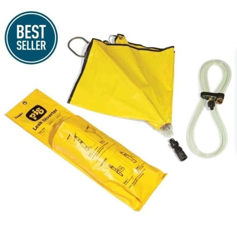 PIG TLS461-YW Quick Deploy Leak Diverter,Yellow,4 lb. 30PX52