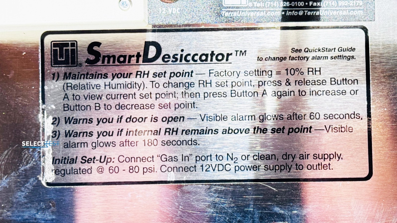 TERRA UNIVERSAL 1610-95-2 DESSICATOR CABINET ****LOOK**** (REF.: 139R)