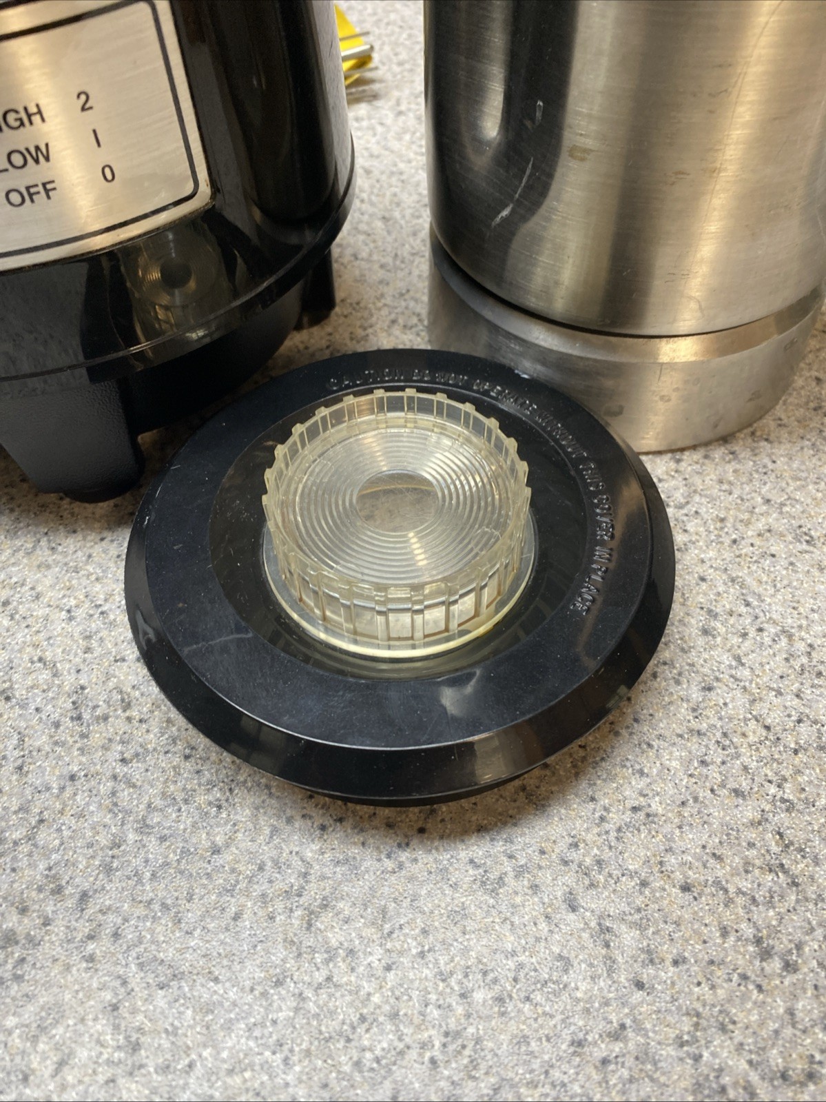 WARING COMMERCIAL BLENDER HGBPBKS6 HGB150 Metal Jar, Lid, Base Complete Vgc