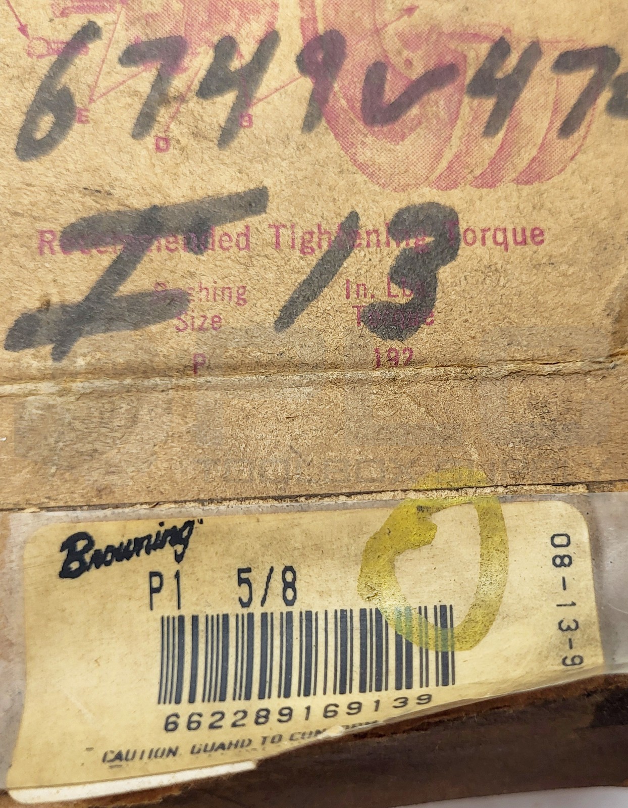NEW BROWNING P1 5/8 SPLIT TAPER BUSHING 1-5/8″ BORE *READ*