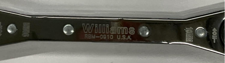 Williams RBM-0910 9MM X 10MM 6-Point Box Flat Ratcheting Wrench