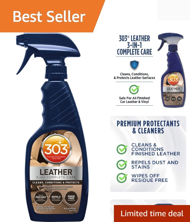 Leather 3-In-1 Complete Care – Cleans, Conditions, & Protects – Helps Prevent…