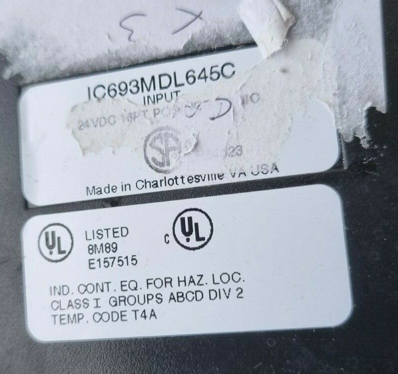 GE FANUC IC693MDL645C INPUT MODULE (IN7S1B4)