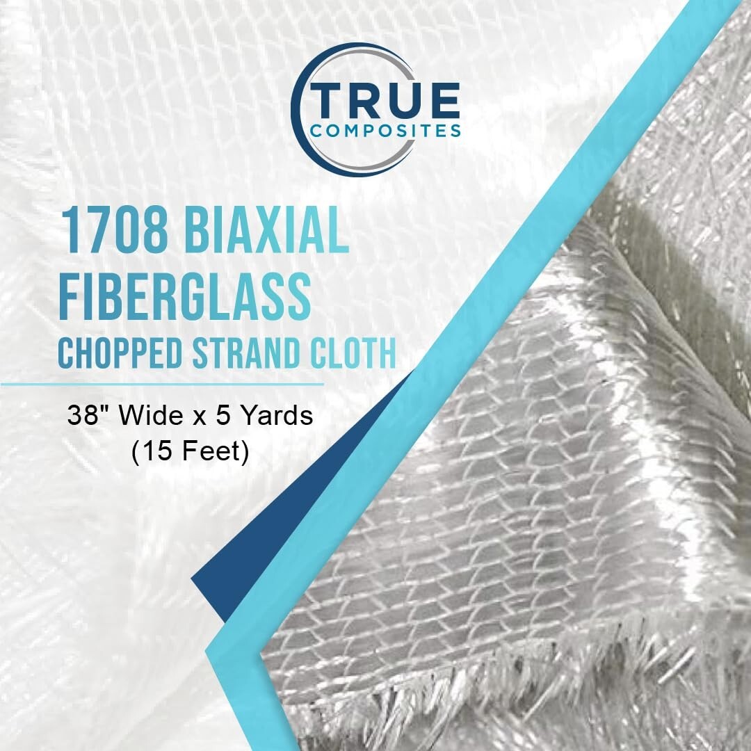 1708 Fiberglass 45/45 DBM Biaxial 38″ Inch Wide 15 Feet Long 5 Yard Boat Repair