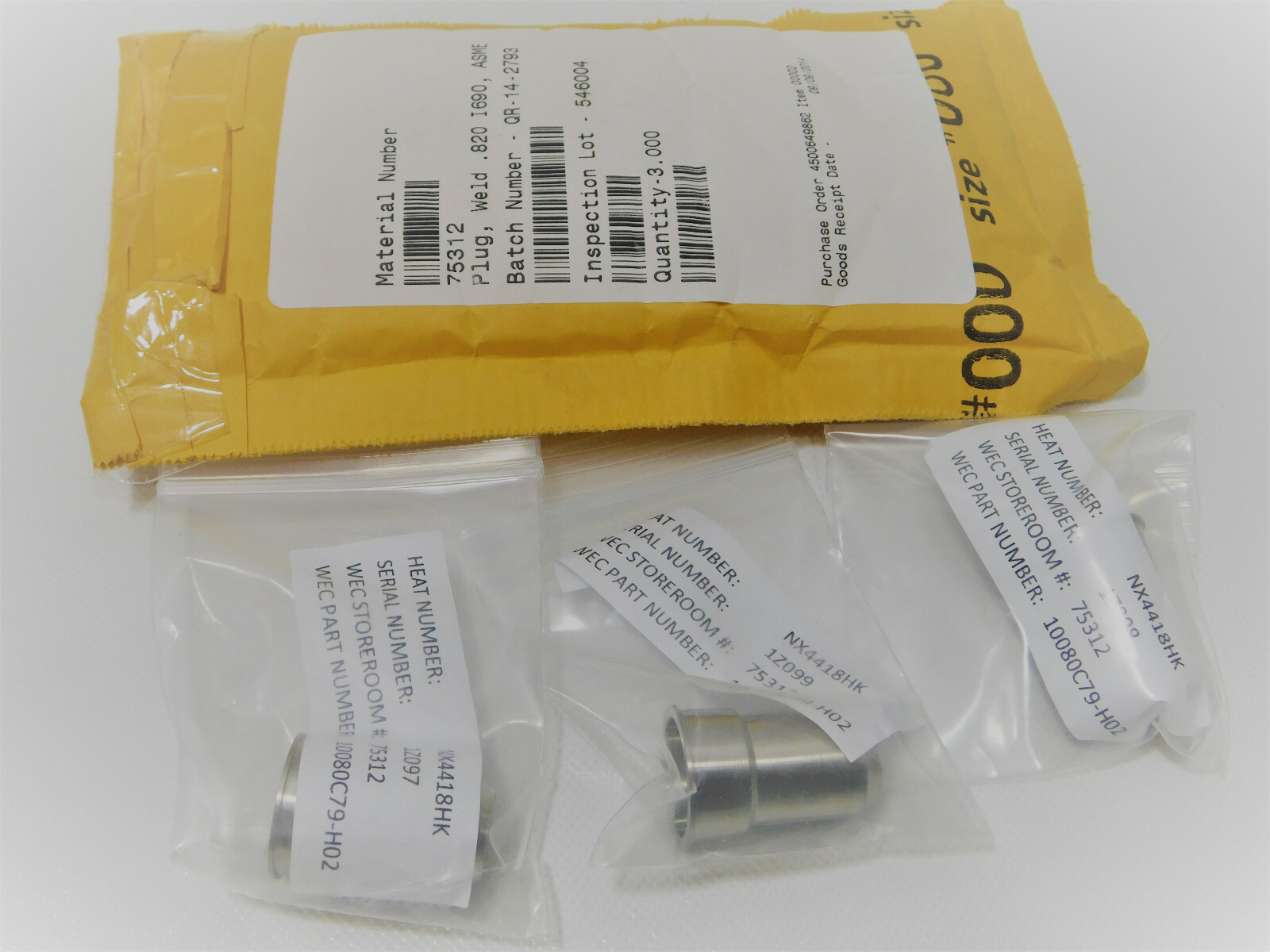 3 ea Westinghouse Weld Plug .89″x1.22″ 10080C79-H01 .820 I690 1Z097 1Z098 1Z099