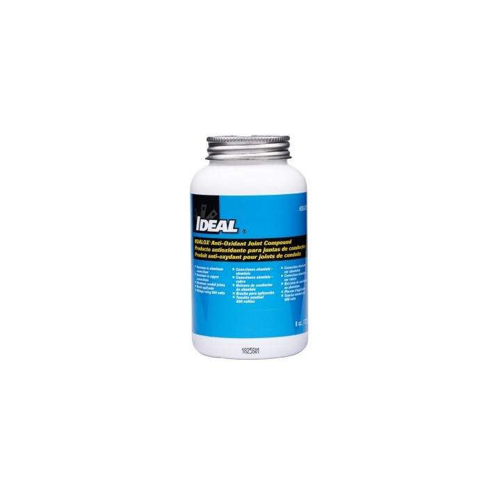 Ideal 30-031 Noalox Anti-Oxidant Joint Compound 8 oz Brush Cap Gray Paste