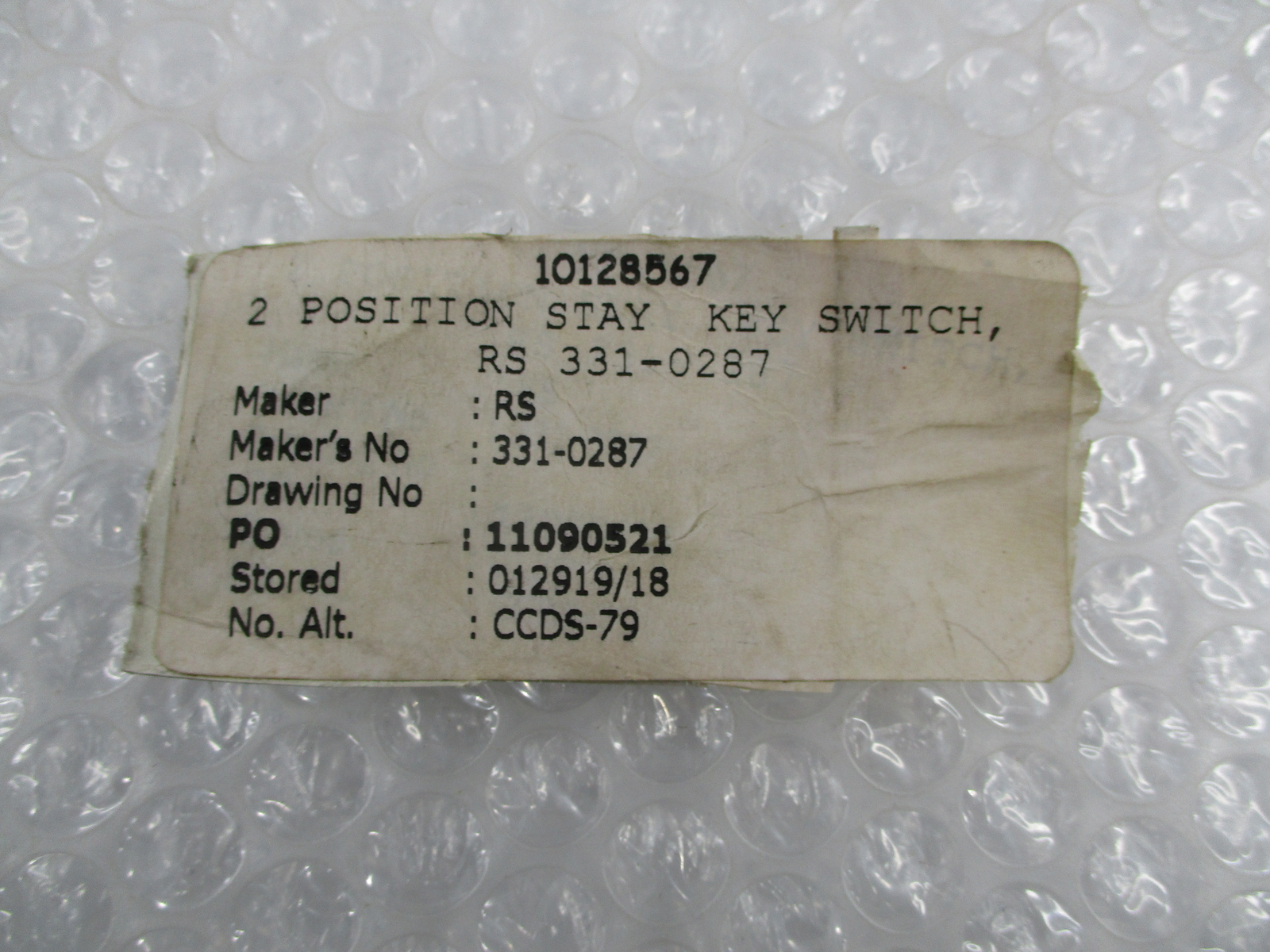INDUSTRIAL SPARE 10128567 KEY SWITCH NSNP